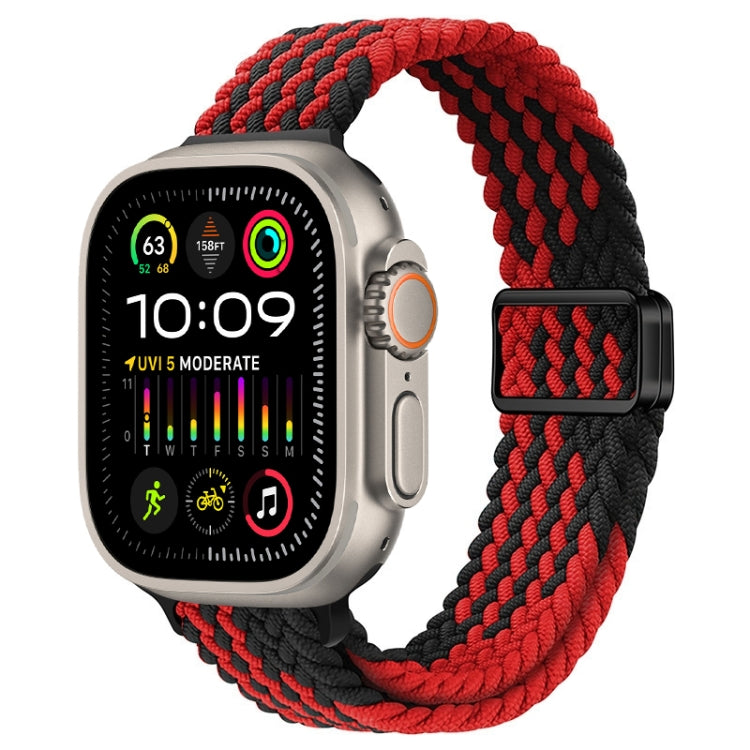 Cinturino per orologio sottile in nylon intrecciato con fibbia magnetica, For Apple Watch Ultra 2 49mm