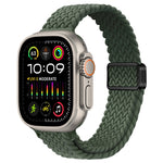 Cinturino per orologio sottile in nylon intrecciato con fibbia magnetica, For Apple Watch Ultra 2 49mm
