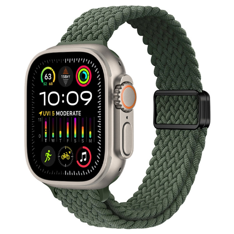 Cinturino per orologio sottile in nylon intrecciato con fibbia magnetica, For Apple Watch Ultra 2 49mm