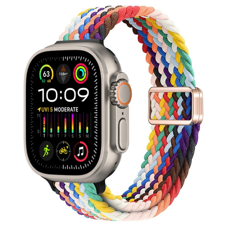 Cinturino per orologio sottile in nylon intrecciato con fibbia magnetica, For Apple Watch Ultra 2 49mm