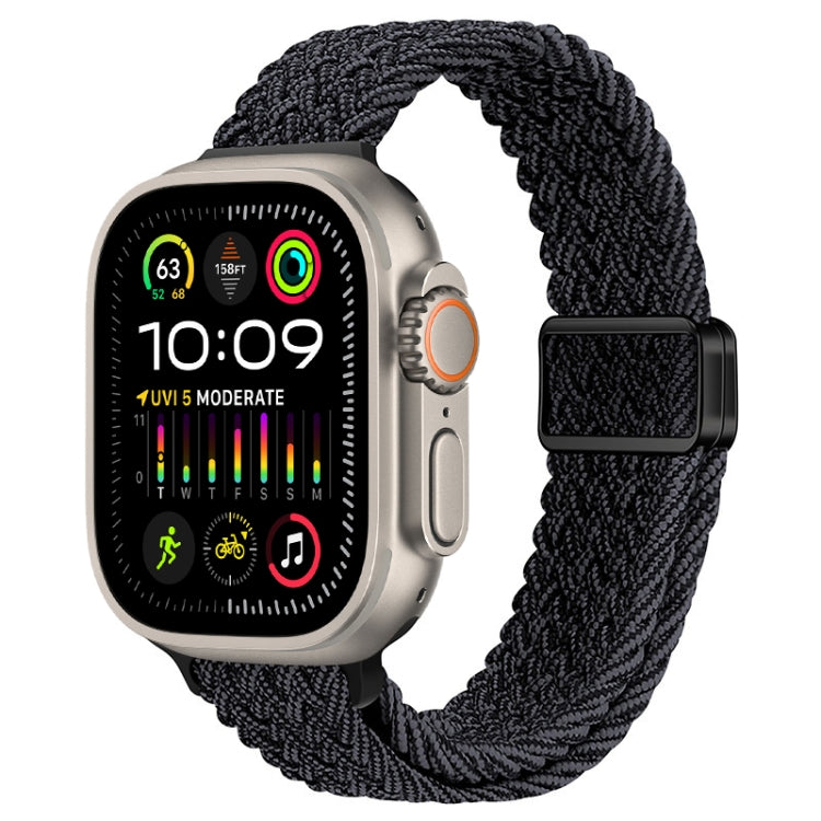 Cinturino per orologio sottile in nylon intrecciato con fibbia magnetica, For Apple Watch Ultra 2 49mm
