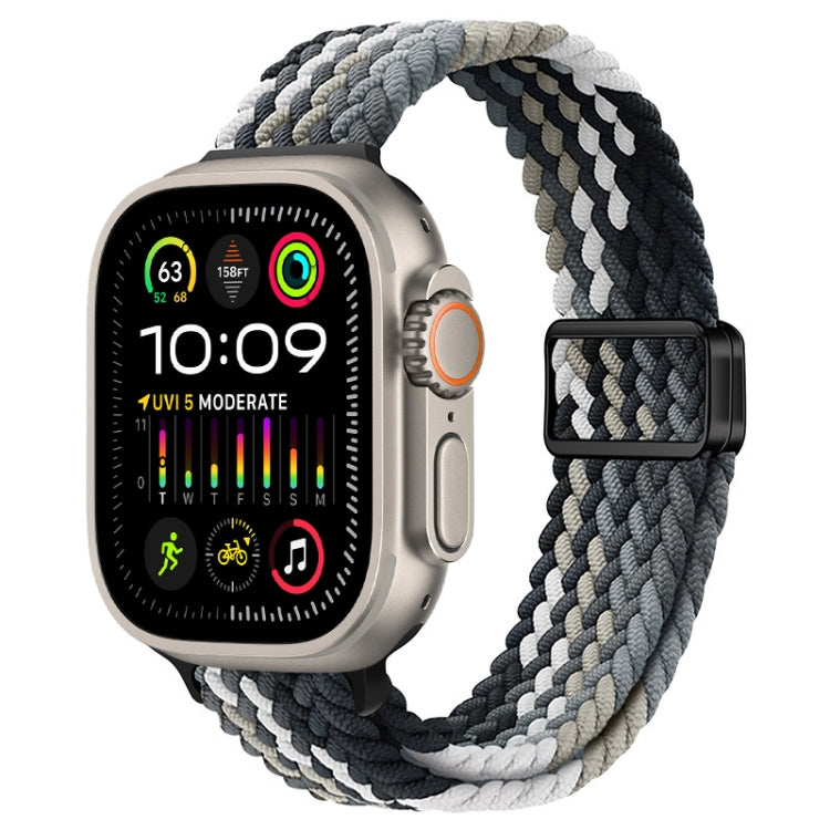 Cinturino per orologio sottile in nylon intrecciato con fibbia magnetica, For Apple Watch Ultra 2 49mm