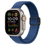 Cinturino per orologio sottile in nylon intrecciato con fibbia magnetica, For Apple Watch Ultra 2 49mm