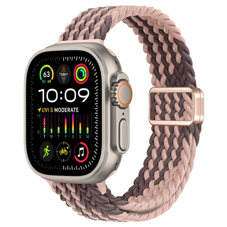 Cinturino per orologio sottile in nylon intrecciato con fibbia magnetica, For Apple Watch Ultra 2 49mm