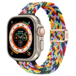 Cinturino per orologio sottile in nylon intrecciato con fibbia magnetica, For Apple Watch Ultra 49mm