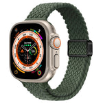 Cinturino per orologio sottile in nylon intrecciato con fibbia magnetica, For Apple Watch Ultra 49mm