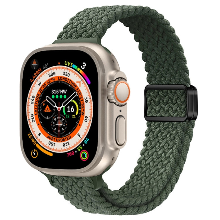 Cinturino per orologio sottile in nylon intrecciato con fibbia magnetica, For Apple Watch Ultra 49mm