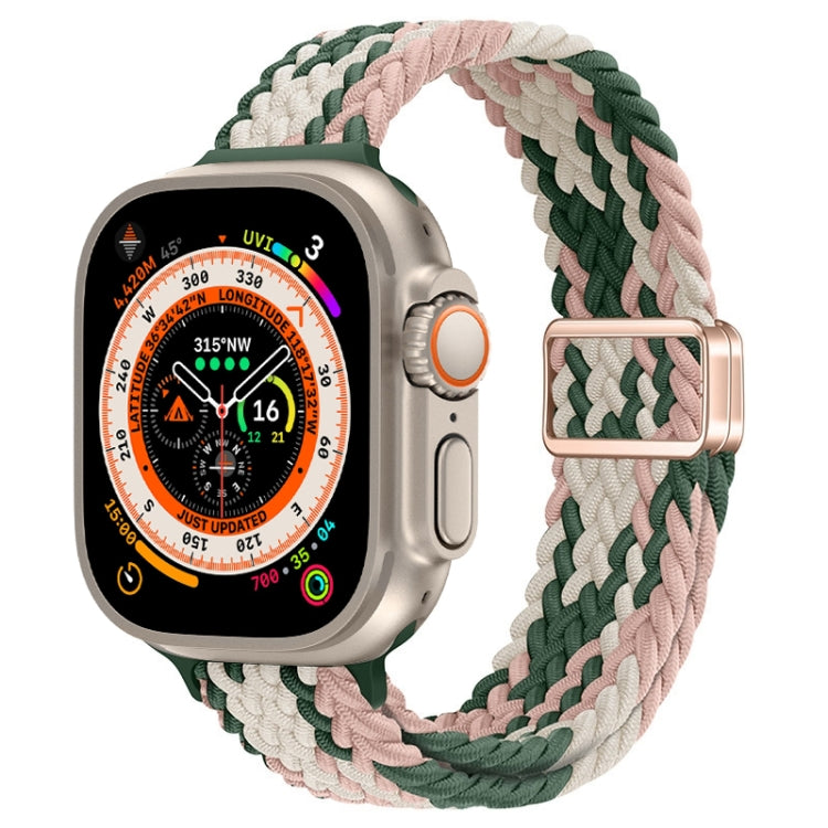 Cinturino per orologio sottile in nylon intrecciato con fibbia magnetica, For Apple Watch Ultra 49mm