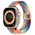 Cinturino per orologio sottile in nylon intrecciato con fibbia magnetica, For Apple Watch Ultra 49mm