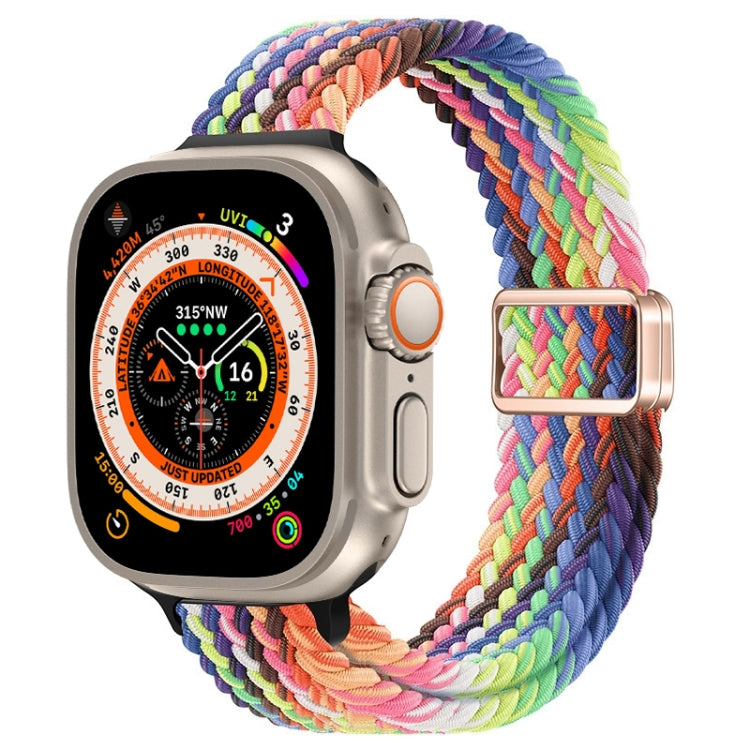 Cinturino per orologio sottile in nylon intrecciato con fibbia magnetica, For Apple Watch Ultra 49mm