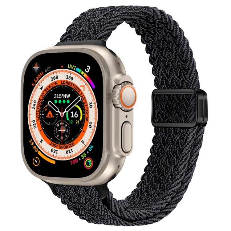 Cinturino per orologio sottile in nylon intrecciato con fibbia magnetica, For Apple Watch Ultra 49mm