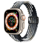 Cinturino per orologio sottile in nylon intrecciato con fibbia magnetica, For Apple Watch Ultra 49mm