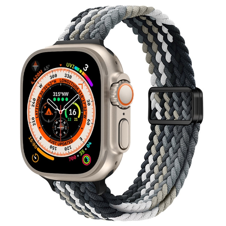 Cinturino per orologio sottile in nylon intrecciato con fibbia magnetica, For Apple Watch Ultra 49mm