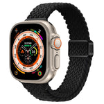 Cinturino per orologio sottile in nylon intrecciato con fibbia magnetica, For Apple Watch Ultra 49mm
