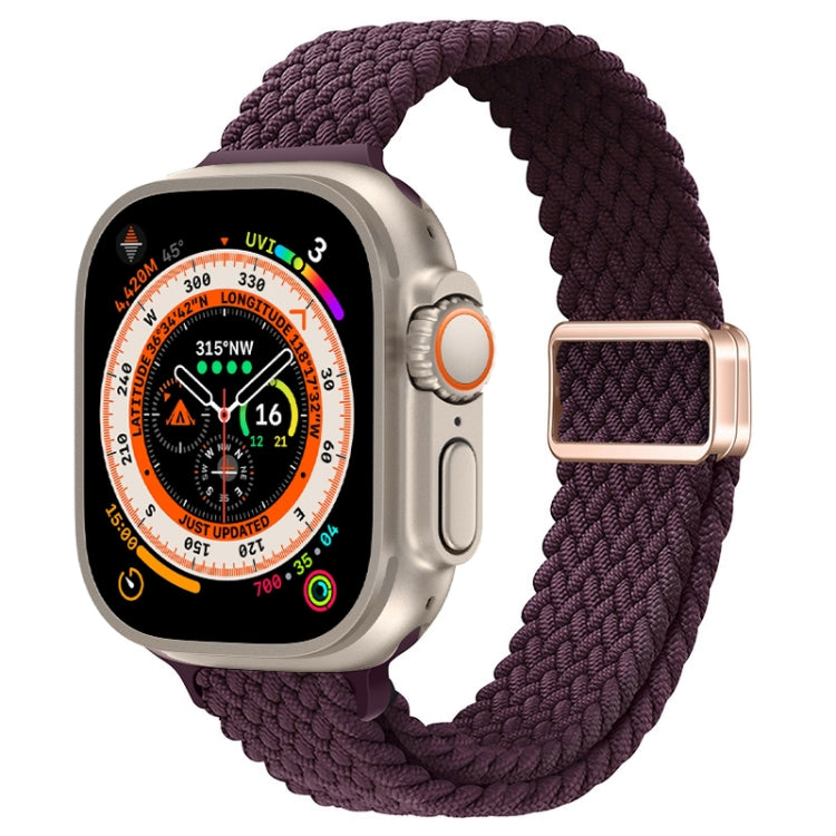 Cinturino per orologio sottile in nylon intrecciato con fibbia magnetica, For Apple Watch Ultra 49mm