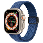 Cinturino per orologio sottile in nylon intrecciato con fibbia magnetica, For Apple Watch Ultra 49mm