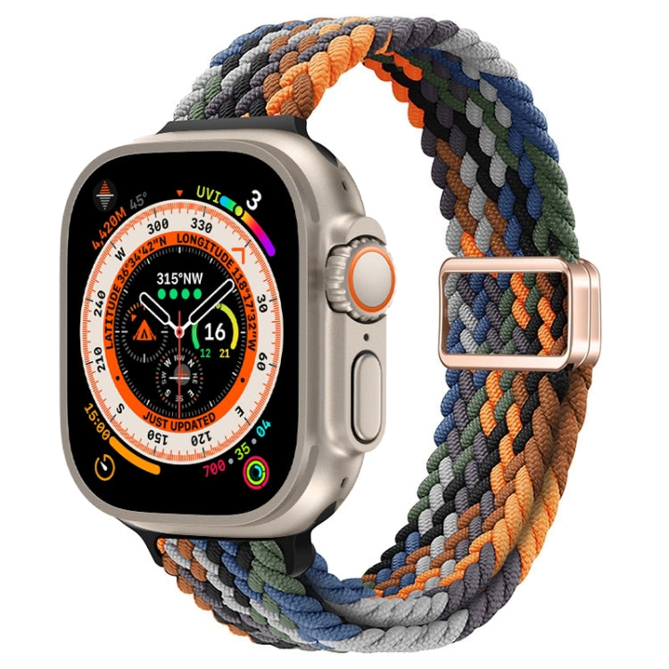 Cinturino per orologio sottile in nylon intrecciato con fibbia magnetica, For Apple Watch Ultra 49mm