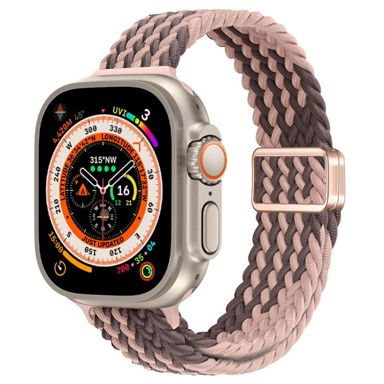 Cinturino per orologio sottile in nylon intrecciato con fibbia magnetica, For Apple Watch Ultra 49mm