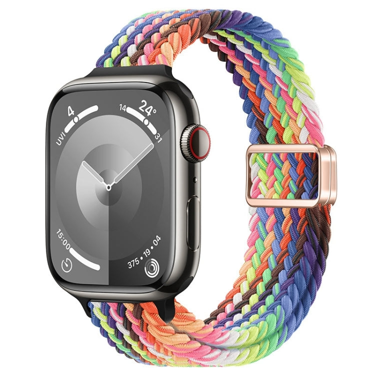 Cinturino per orologio sottile in nylon intrecciato con fibbia magnetica, For Apple Watch Series 7 45mm