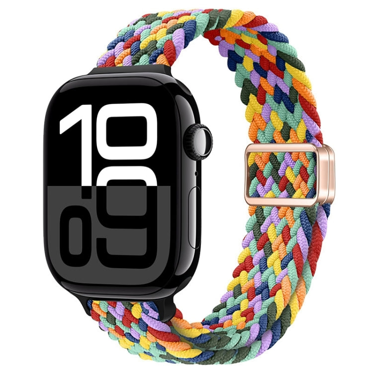 Cinturino per orologio sottile in nylon intrecciato con fibbia magnetica, For Apple Watch Series 10 46mm