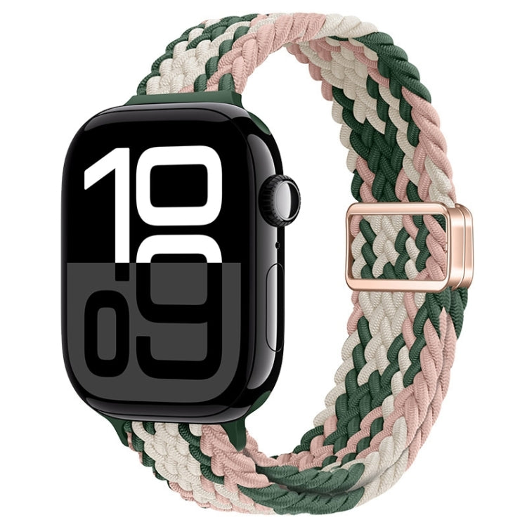 Cinturino per orologio sottile in nylon intrecciato con fibbia magnetica, For Apple Watch Series 10 46mm