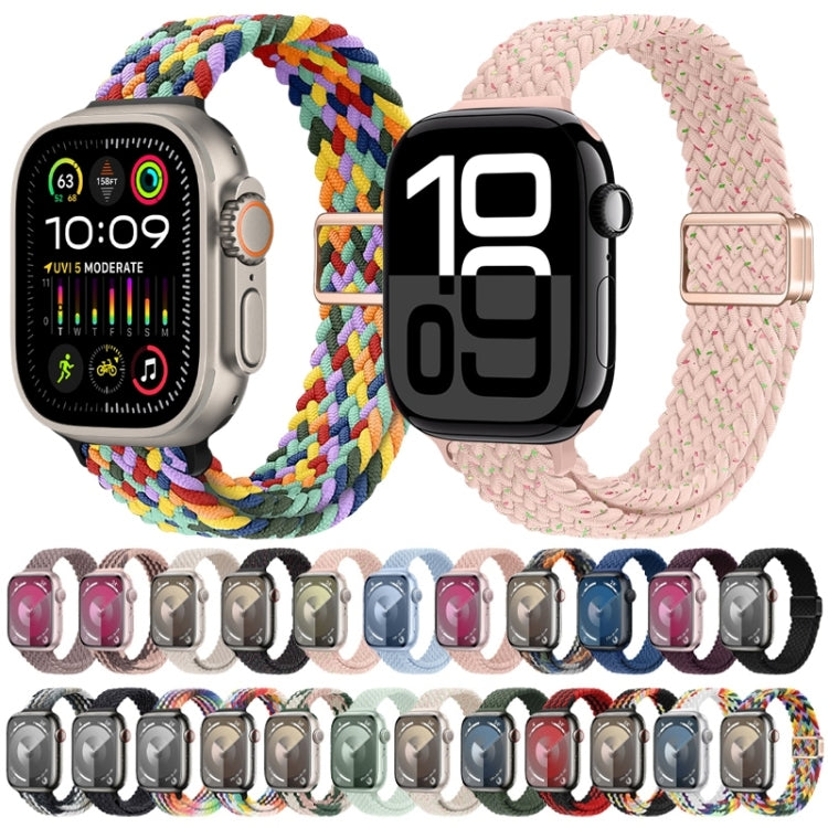 Cinturino per orologio sottile in nylon intrecciato con fibbia magnetica, For Apple Watch Series 10 46mm