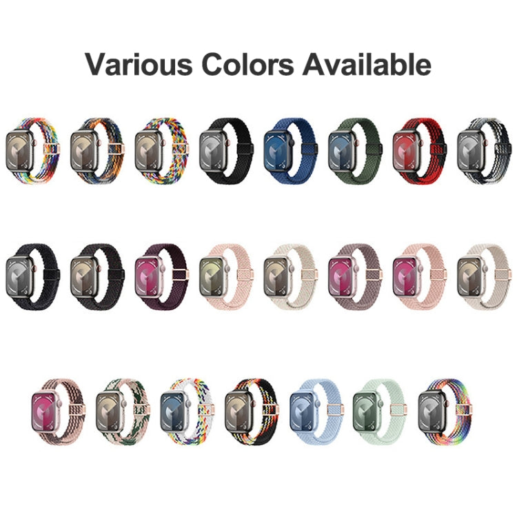 Cinturino per orologio sottile in nylon intrecciato con fibbia magnetica, For Apple Watch SE 44mm
