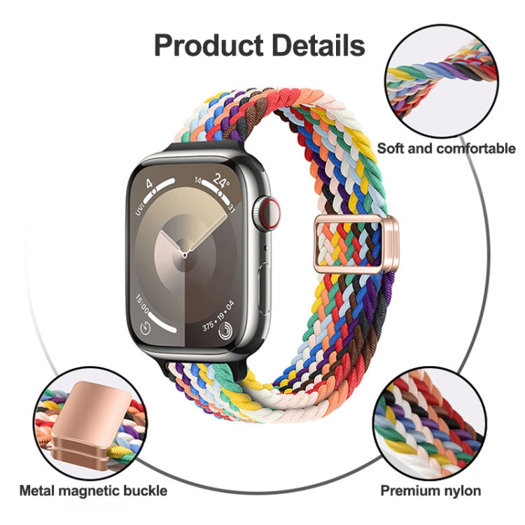 Cinturino per orologio sottile in nylon intrecciato con fibbia magnetica, For Apple Watch Series 9 41mm
