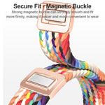 Cinturino per orologio sottile in nylon intrecciato con fibbia magnetica, For Apple Watch SE 44mm