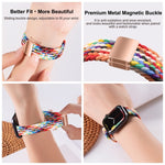 Cinturino per orologio sottile in nylon intrecciato con fibbia magnetica, For Apple Watch Series 6 40mm