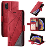 Custodia in pelle con supporto per iPhone XS Max