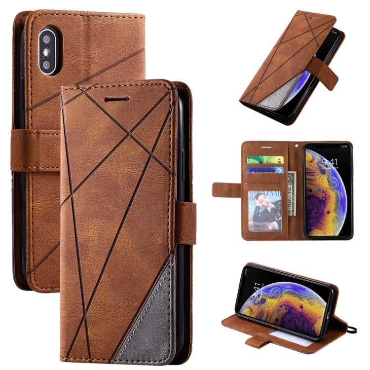 Custodia in pelle con supporto per iPhone XS Max