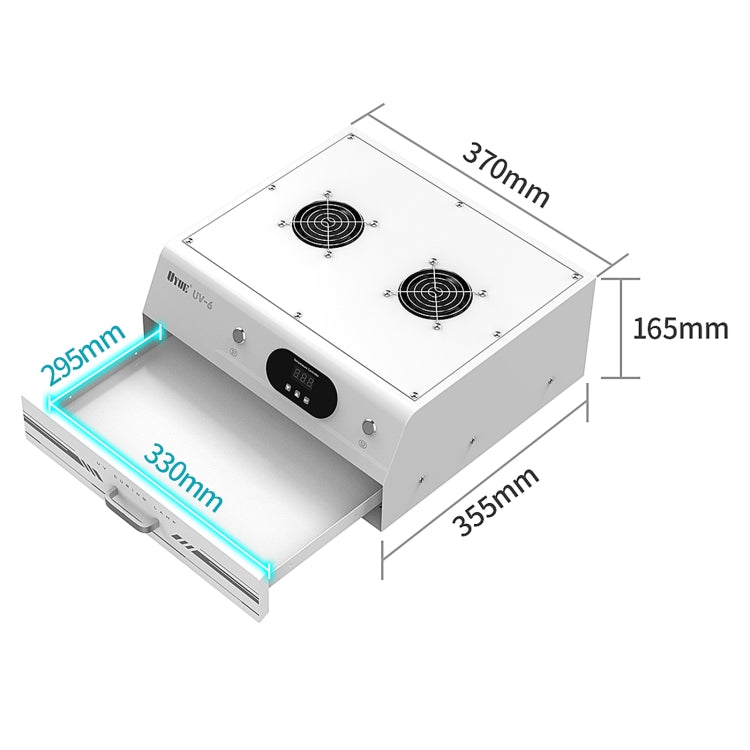 Lampada di polimerizzazione intelligente a doppia temporizzazione Uyue UV-6 da 15 pollici, meccanica per telefono/pad, EU Plug, US Plug