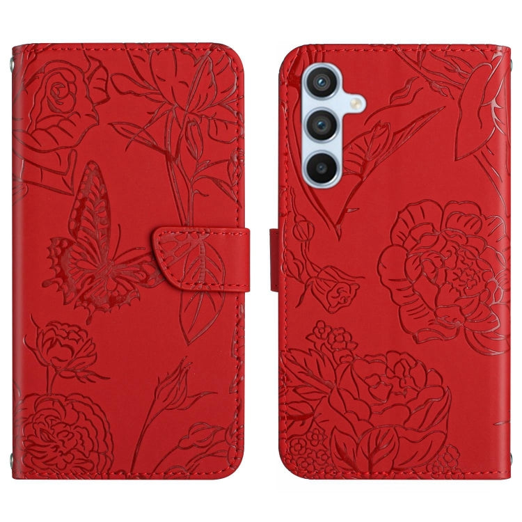 Custodia per telefono in pelle con motivo a farfalla in rilievo Skin Feel, For Samsung Galaxy A17 5G, For Samsung Galaxy A06 5G, For Samsung Galaxy A56 5G, For Samsung Galaxy A26 5G