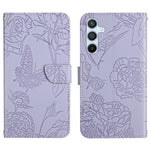 Custodia per telefono in pelle con motivo a farfalla in rilievo Skin Feel, For Samsung Galaxy A17 5G, For Samsung Galaxy A06 5G, For Samsung Galaxy A56 5G, For Samsung Galaxy A26 5G