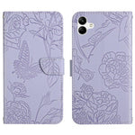 Custodia per telefono in pelle con motivo a farfalla in rilievo Skin Feel, For Samsung Galaxy A57 5G, For Samsung Galaxy A37 5G, For Samsung Galaxy A27 5G, For Samsung Galaxy A07 5G