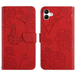 Custodia per telefono in pelle con motivo a farfalla in rilievo Skin Feel, For Samsung Galaxy A57 5G, For Samsung Galaxy A37 5G, For Samsung Galaxy A27 5G, For Samsung Galaxy A07 5G