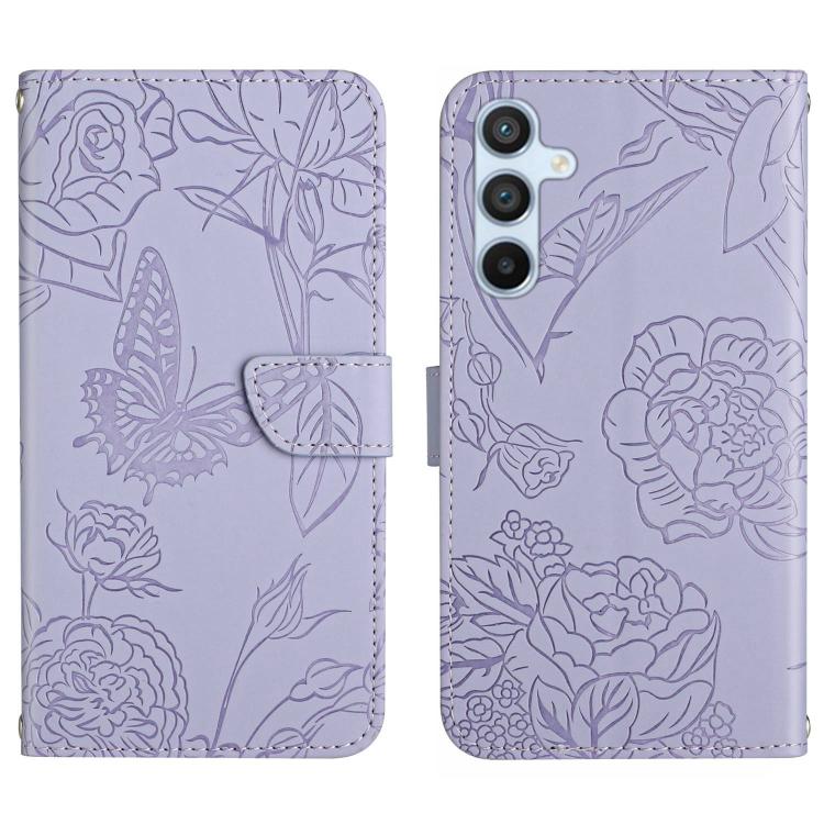 Custodia per telefono in pelle con motivo a farfalla in rilievo Skin Feel, For Samsung Galaxy A17 5G, For Samsung Galaxy A06 5G, For Samsung Galaxy A56 5G, For Samsung Galaxy A26 5G