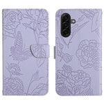 Custodia per telefono in pelle con motivo a farfalla in rilievo Skin Feel, For Samsung Galaxy A57 5G, For Samsung Galaxy A37 5G, For Samsung Galaxy A27 5G, For Samsung Galaxy A07 5G