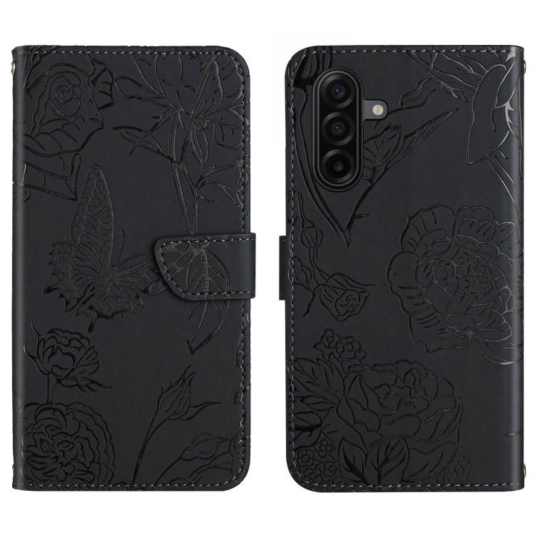 Custodia per telefono in pelle con motivo a farfalla in rilievo Skin Feel, For Samsung Galaxy A57 5G, For Samsung Galaxy A37 5G, For Samsung Galaxy A27 5G, For Samsung Galaxy A07 5G