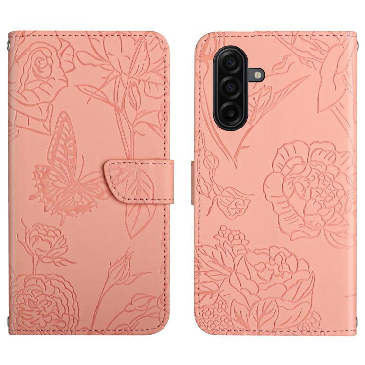 Custodia per telefono in pelle con motivo a farfalla in rilievo Skin Feel, For Samsung Galaxy A57 5G, For Samsung Galaxy A37 5G, For Samsung Galaxy A27 5G, For Samsung Galaxy A07 5G