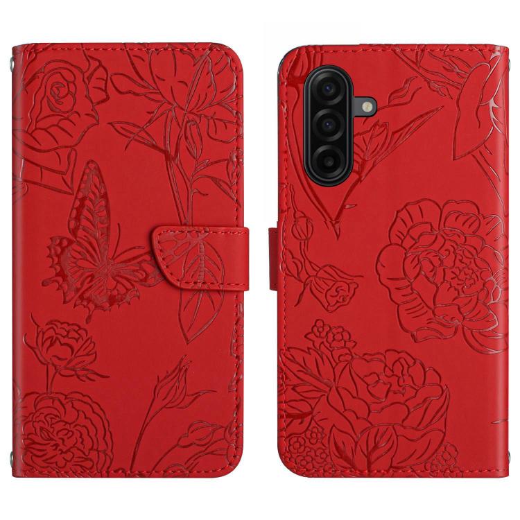 Custodia per telefono in pelle con motivo a farfalla in rilievo Skin Feel, For Samsung Galaxy A57 5G, For Samsung Galaxy A37 5G, For Samsung Galaxy A27 5G, For Samsung Galaxy A07 5G