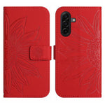Custodia per telefono in pelle con stampa a forma di fiore di sole e cordino, For Samsung Galaxy A57 5G, For Samsung Galaxy A37 5G