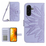 Custodia per telefono in pelle con stampa a forma di fiore di sole e cordino, For Samsung Galaxy A57 5G, For Samsung Galaxy A37 5G
