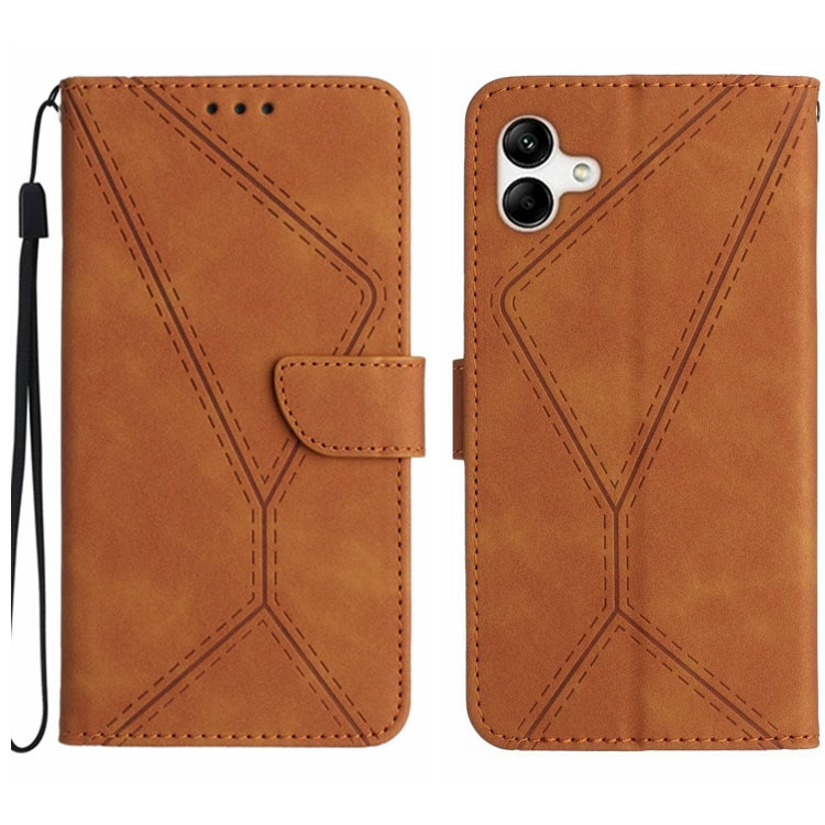 Custodia per telefono in pelle goffrata con cuciture, For Samsung Galaxy A36 5G, For Samsung Galaxy A16 5G, For Samsung Galaxy A06 4G