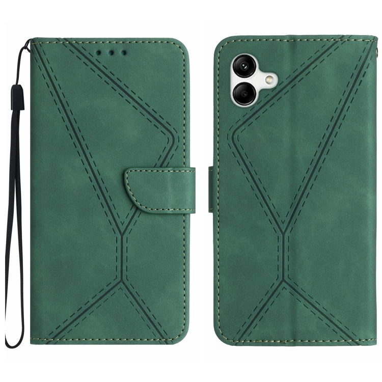 Custodia per telefono in pelle goffrata con cuciture, For Samsung Galaxy A36 5G, For Samsung Galaxy A16 5G, For Samsung Galaxy A06 4G