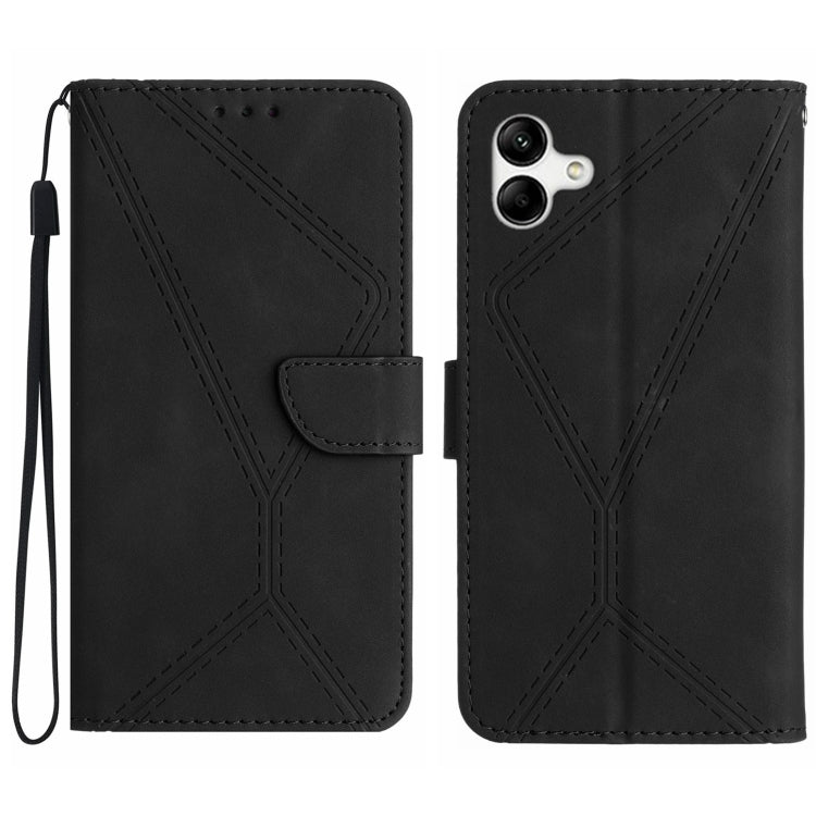 Custodia per telefono in pelle goffrata con cuciture, For Samsung Galaxy A36 5G, For Samsung Galaxy A16 5G, For Samsung Galaxy A06 4G
