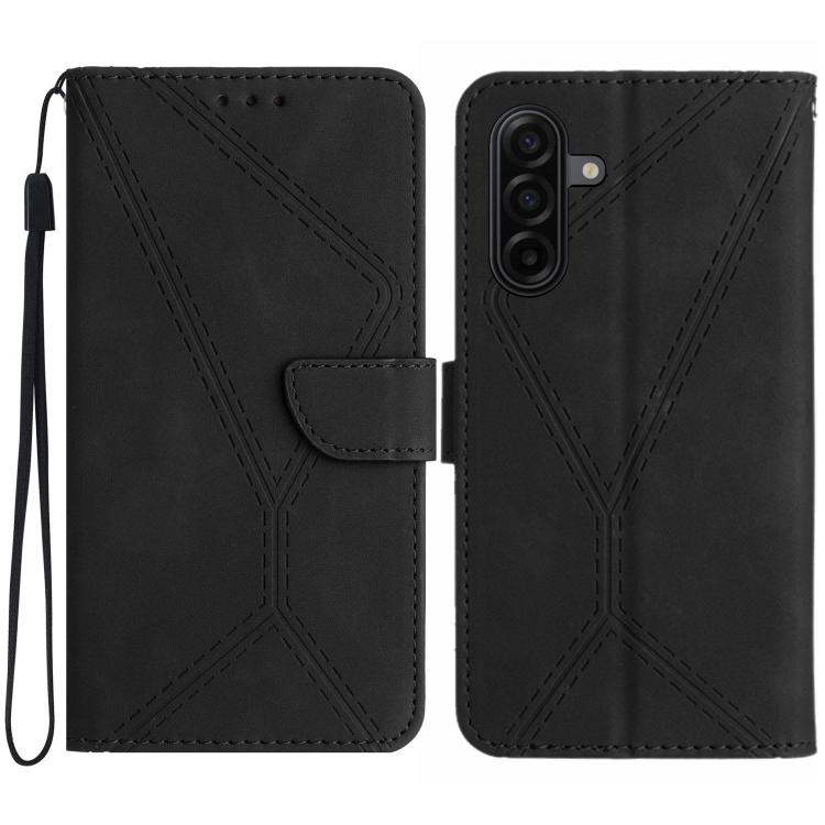 Custodia per telefono in pelle goffrata con cuciture, For Samsung Galaxy A57 5G, For Samsung Galaxy A37 5G, For Samsung Galaxy A27 5G, For Samsung Galaxy A07 5G