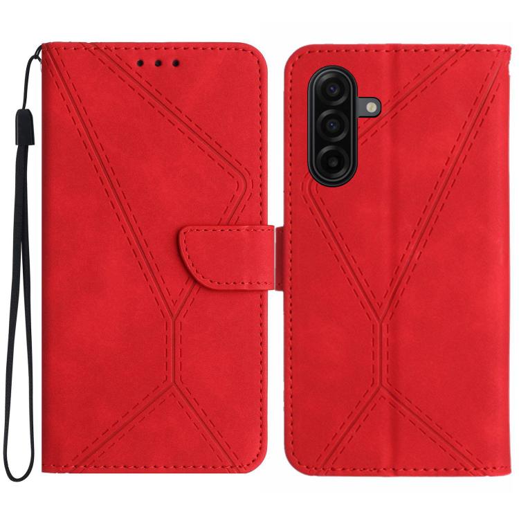 Custodia per telefono in pelle goffrata con cuciture, For Samsung Galaxy A57 5G, For Samsung Galaxy A37 5G, For Samsung Galaxy A27 5G, For Samsung Galaxy A07 5G