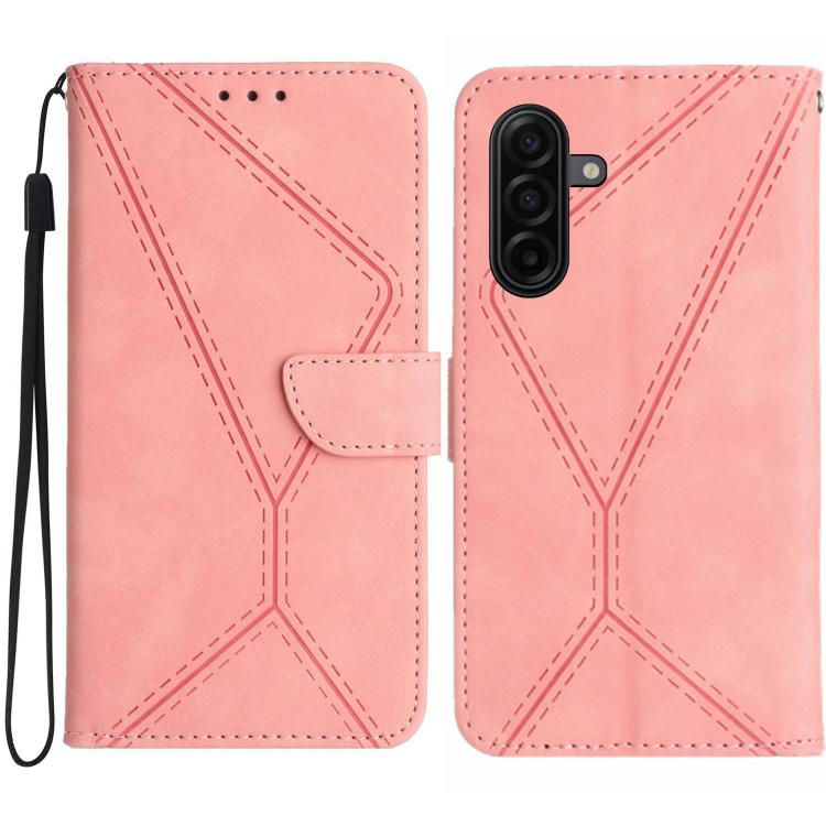 Custodia per telefono in pelle goffrata con cuciture, For Samsung Galaxy A57 5G, For Samsung Galaxy A37 5G, For Samsung Galaxy A27 5G, For Samsung Galaxy A07 5G